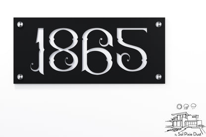 Acrylic Address Plaque - Signs ( Font Options )