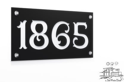 Acrylic Address Plaque - Signs ( Font Options )
