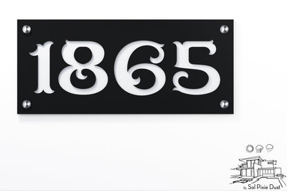 Acrylic Address Plaque - Signs ( Font Options )