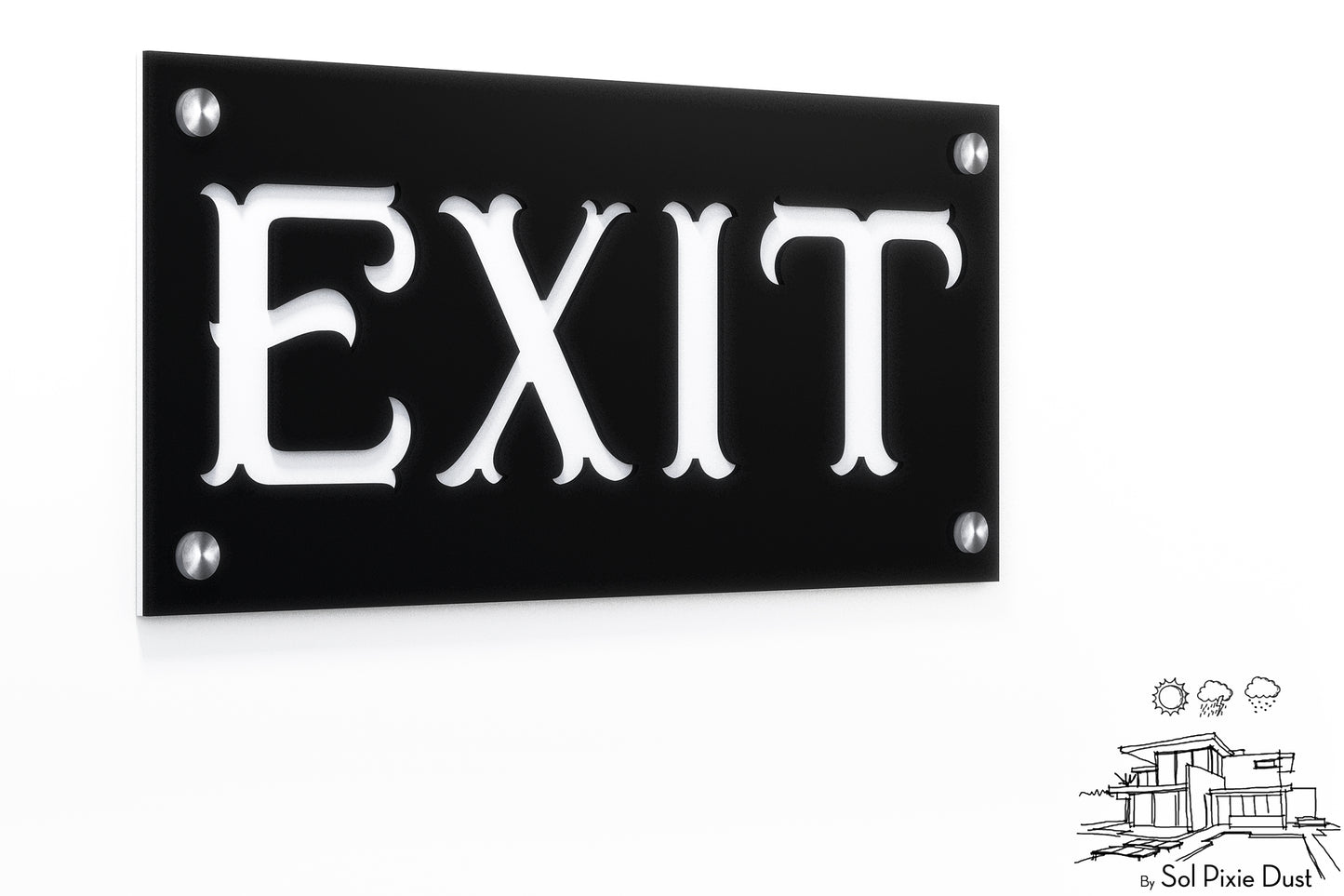Acrylic Address Plaque - Signs ( Font Options )