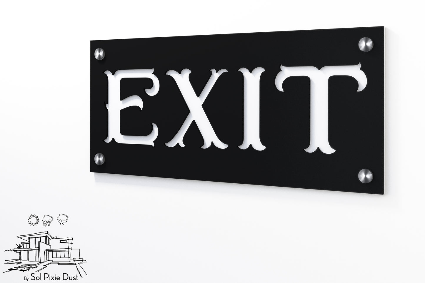 Acrylic Address Plaque - Signs ( Font Options )