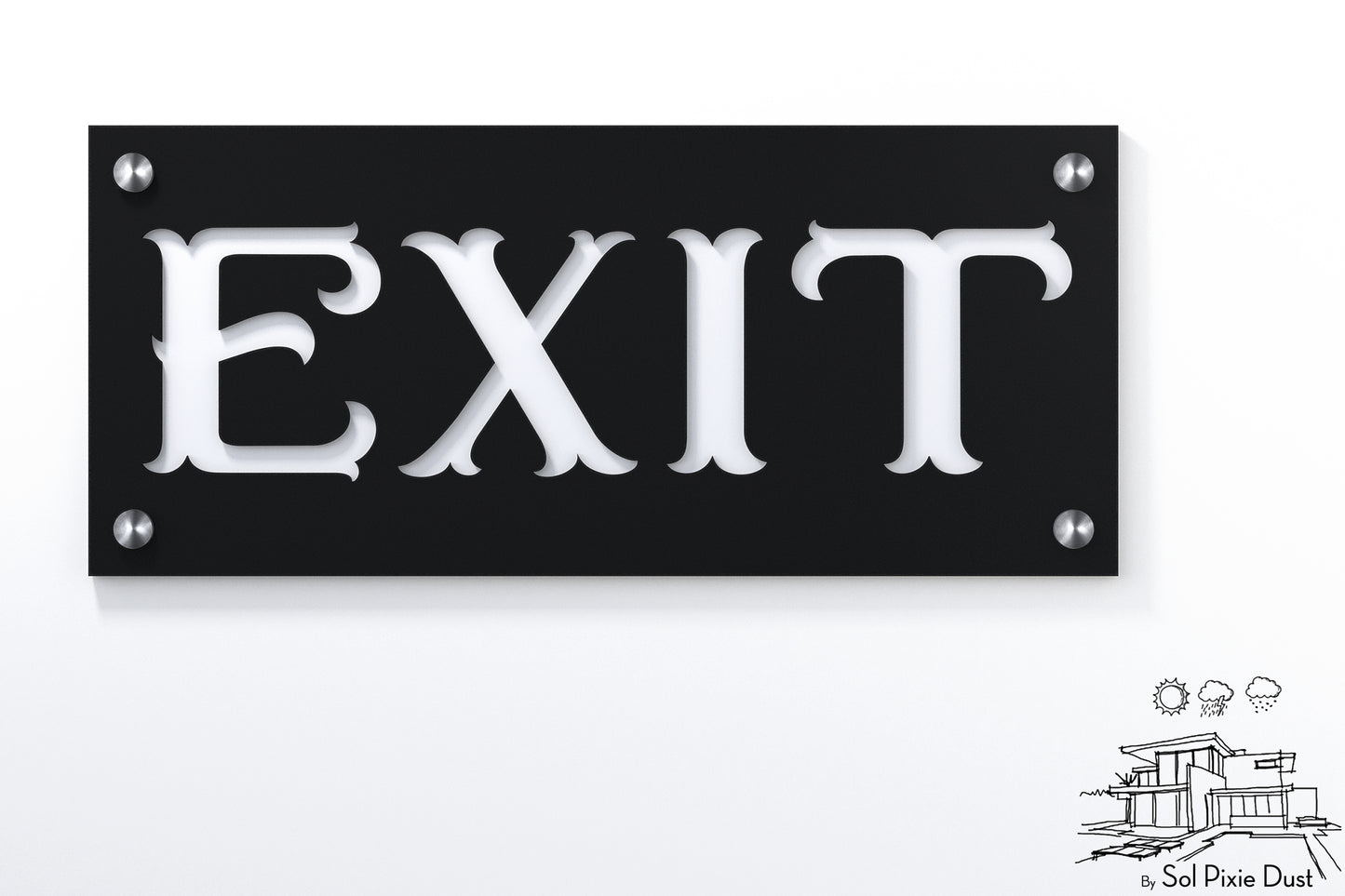Acrylic Address Plaque - Signs ( Font Options )