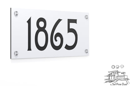 Acrylic Address Plaque - Signs ( Font Options )