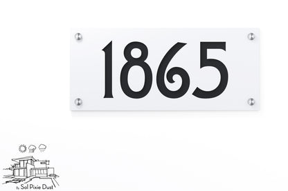 Acrylic Address Plaque - Signs ( Font Options )