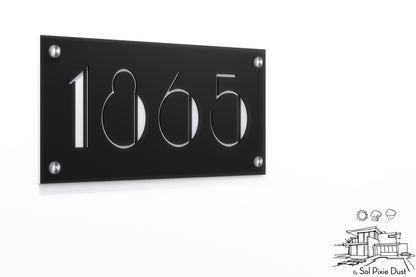 Acrylic Address Plaque - Signs ( Font Options )