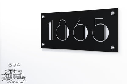 Acrylic Address Plaque - Signs ( Font Options )