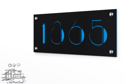 Acrylic Address Plaque - Signs ( Font Options )