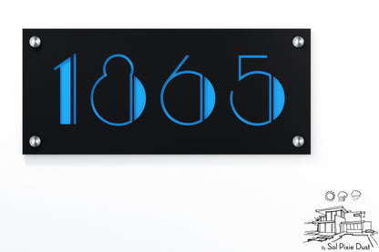 Acrylic Address Plaque - Signs ( Font Options )