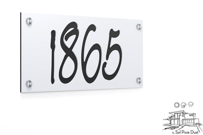 Acrylic Address Plaque - Signs ( Font Options )