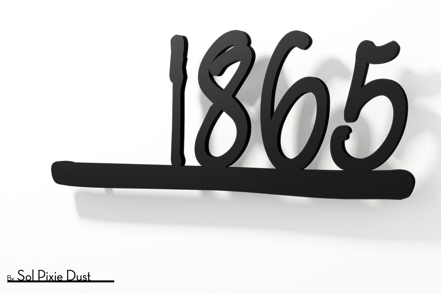 Underline House Numbers - LED Sign ( Font Options )