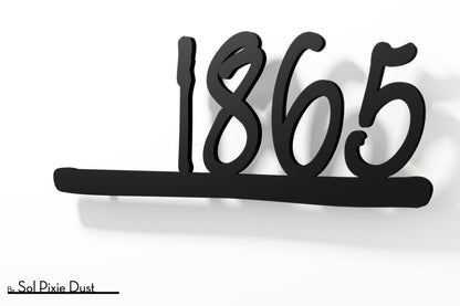 Underline House Numbers - LED Sign ( Font Options )