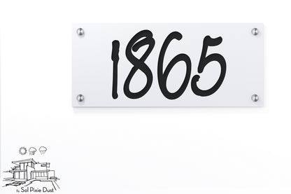 Acrylic Address Plaque - Signs ( Font Options )