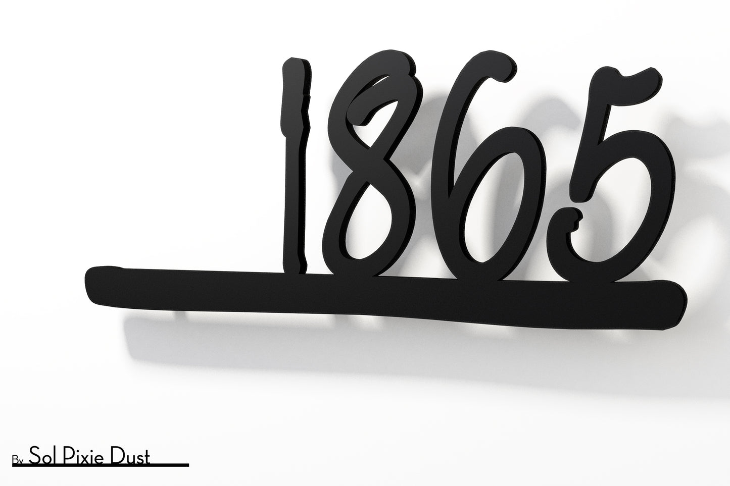Underline House Numbers - LED Sign ( Font Options )