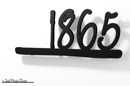 Underline House Numbers - LED Sign ( Font Options )