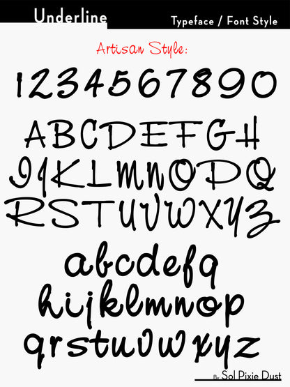 Underline House Numbers - LED Sign ( Font Options )