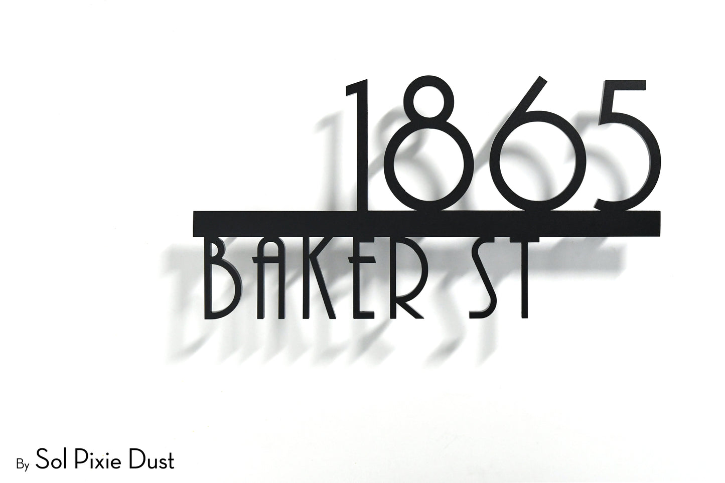 Underline House Numbers - LED Sign ( Font Options )