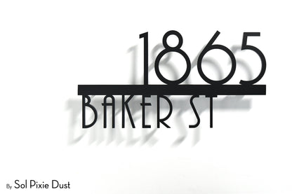 Underline House Numbers - LED Sign ( Font Options )