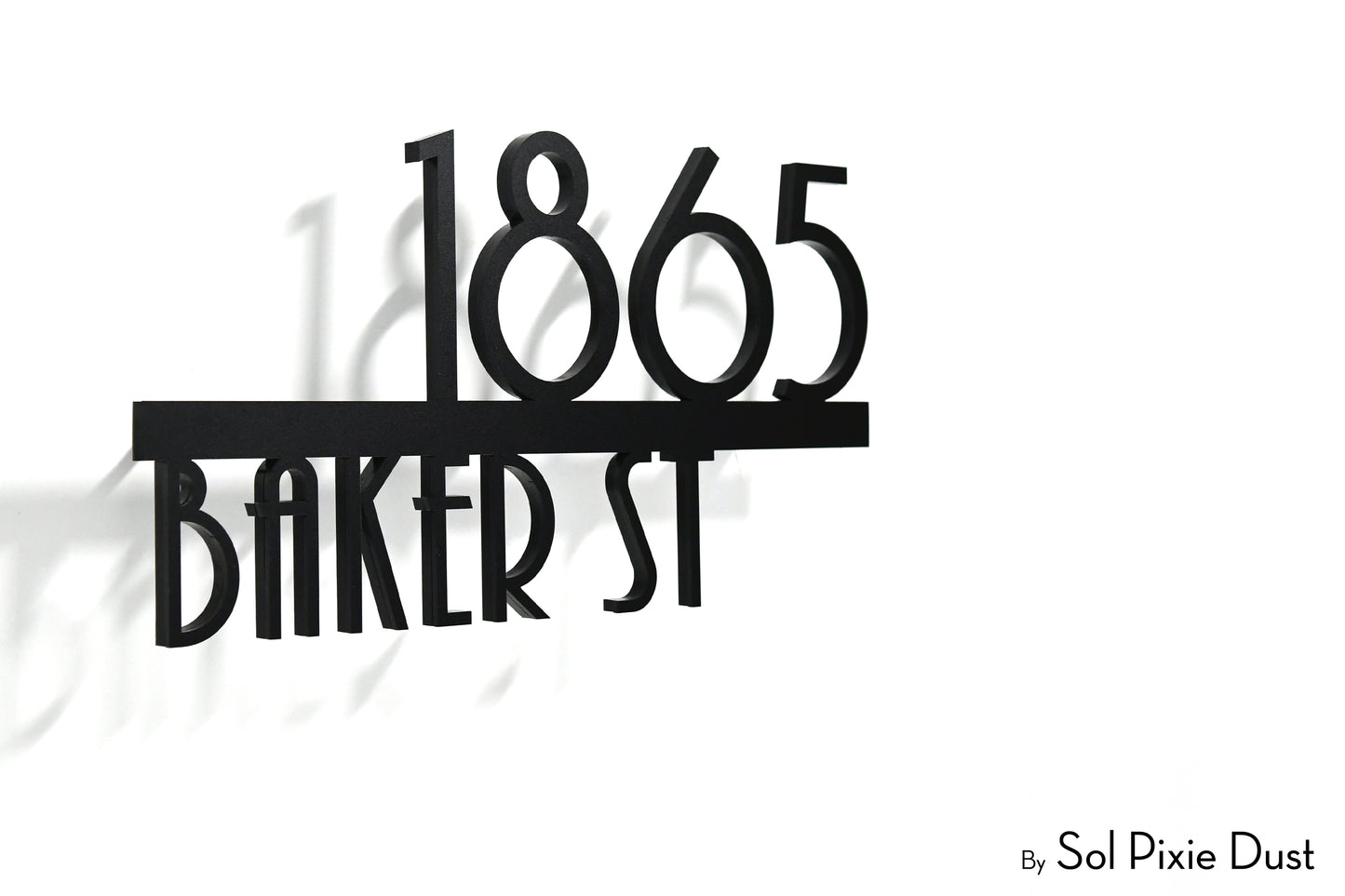 Underline House Numbers - LED Sign ( Font Options )