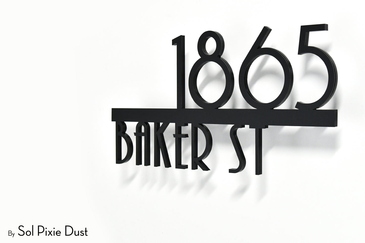 Underline House Numbers - LED Sign ( Font Options )