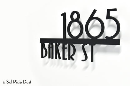 Underline House Numbers - LED Sign ( Font Options )