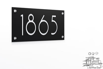 Acrylic Address Plaque - Signs ( Font Options )