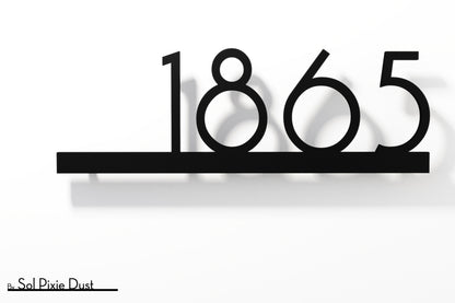 Underline House Numbers - LED Sign ( Font Options )