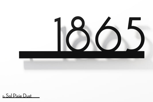 Underline House Numbers - LED Sign ( Font Options )
