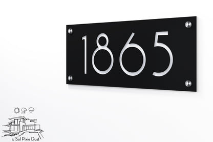 Acrylic Address Plaque - Signs ( Font Options )