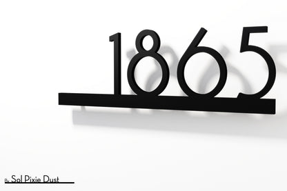 Underline House Numbers - LED Sign ( Font Options )