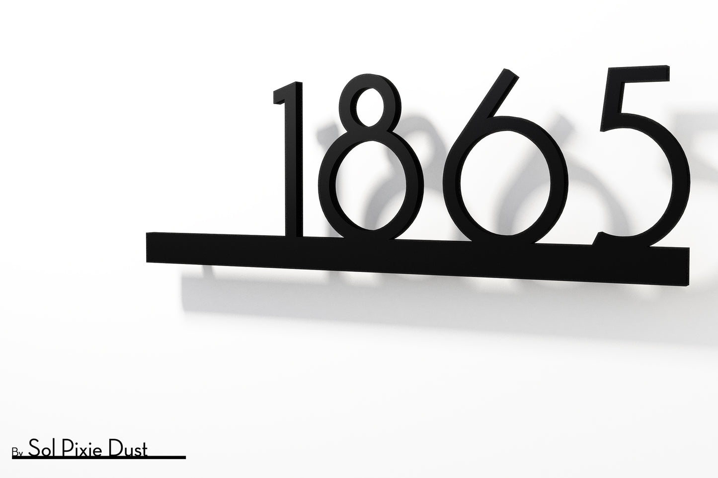 Underline House Numbers - LED Sign ( Font Options )
