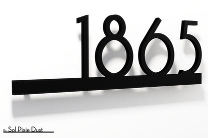 Underline House Numbers - LED Sign ( Font Options )