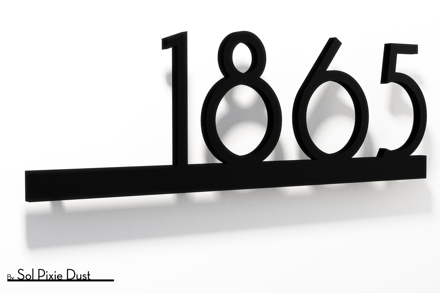 Underline House Numbers - LED Sign ( Font Options )