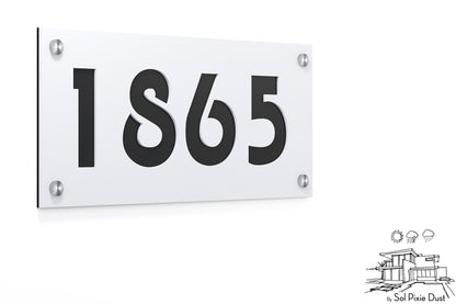 Acrylic Address Plaque - Signs ( Font Options )