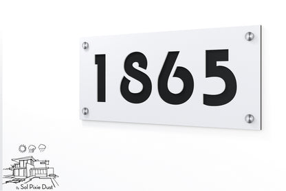 Acrylic Address Plaque - Signs ( Font Options )