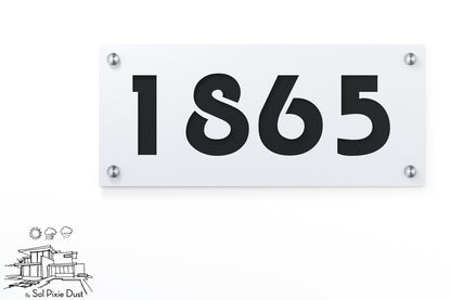 Acrylic Address Plaque - Signs ( Font Options )