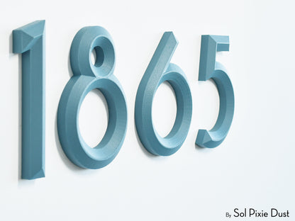 Minimal 3D House Numbers – Modern House Numbers