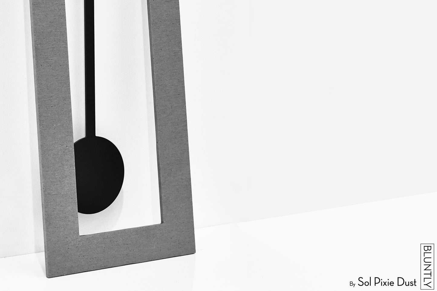 Bluntly Concrete Grandfather Pendulum - Wall Clock / Table Clock