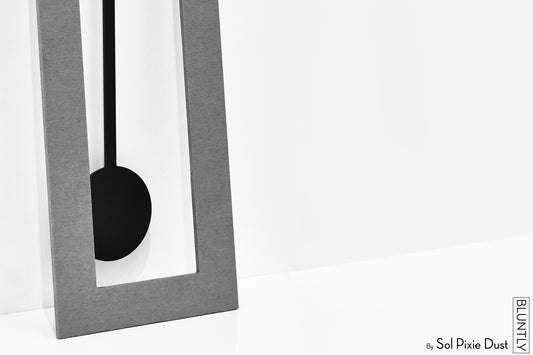 Bluntly Concrete Grandfather Pendulum - Wall Clock / Table Clock