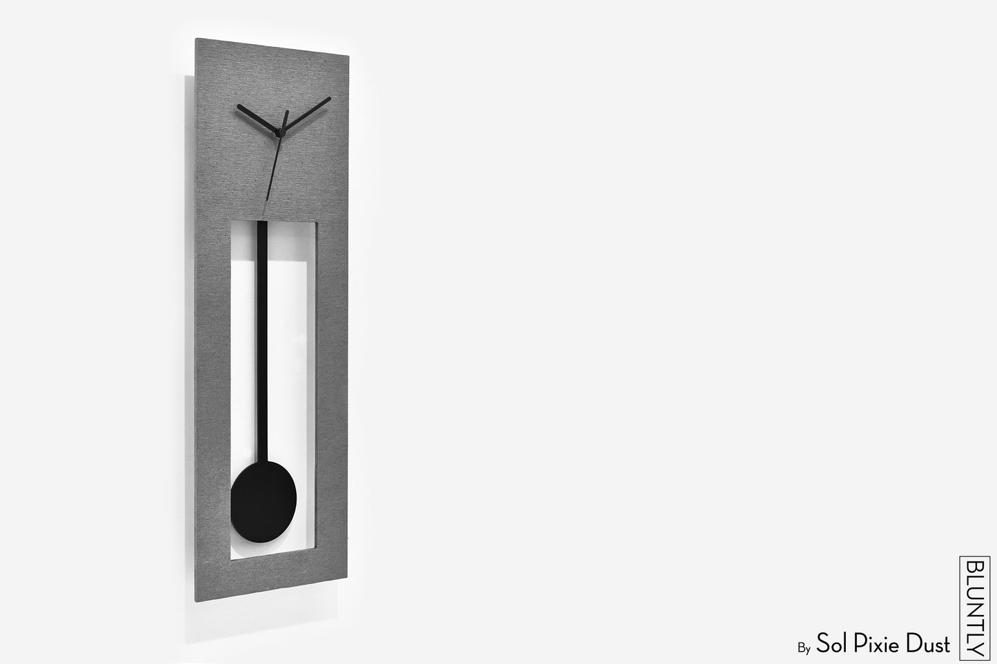 Bluntly Concrete Grandfather Pendulum - Wall Clock / Table Clock