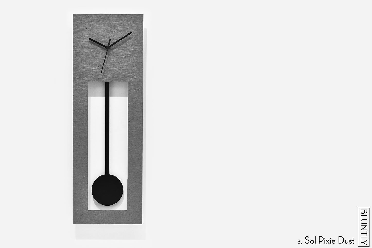 Bluntly Concrete Grandfather Pendulum - Wall Clock / Table Clock