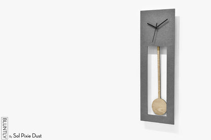 Bluntly Concrete Grandfather Pendulum - Wall Clock / Table Clock