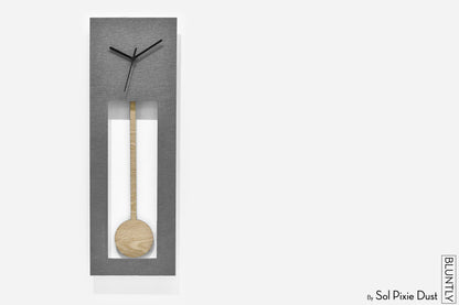 Bluntly Concrete Grandfather Pendulum - Wall Clock / Table Clock