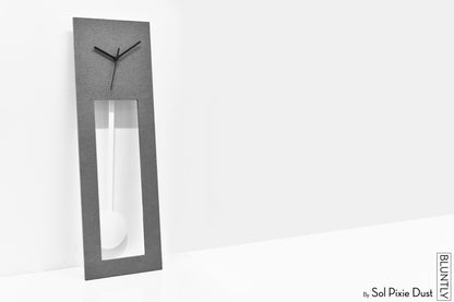 Bluntly Concrete Grandfather Pendulum - Wall Clock / Table Clock