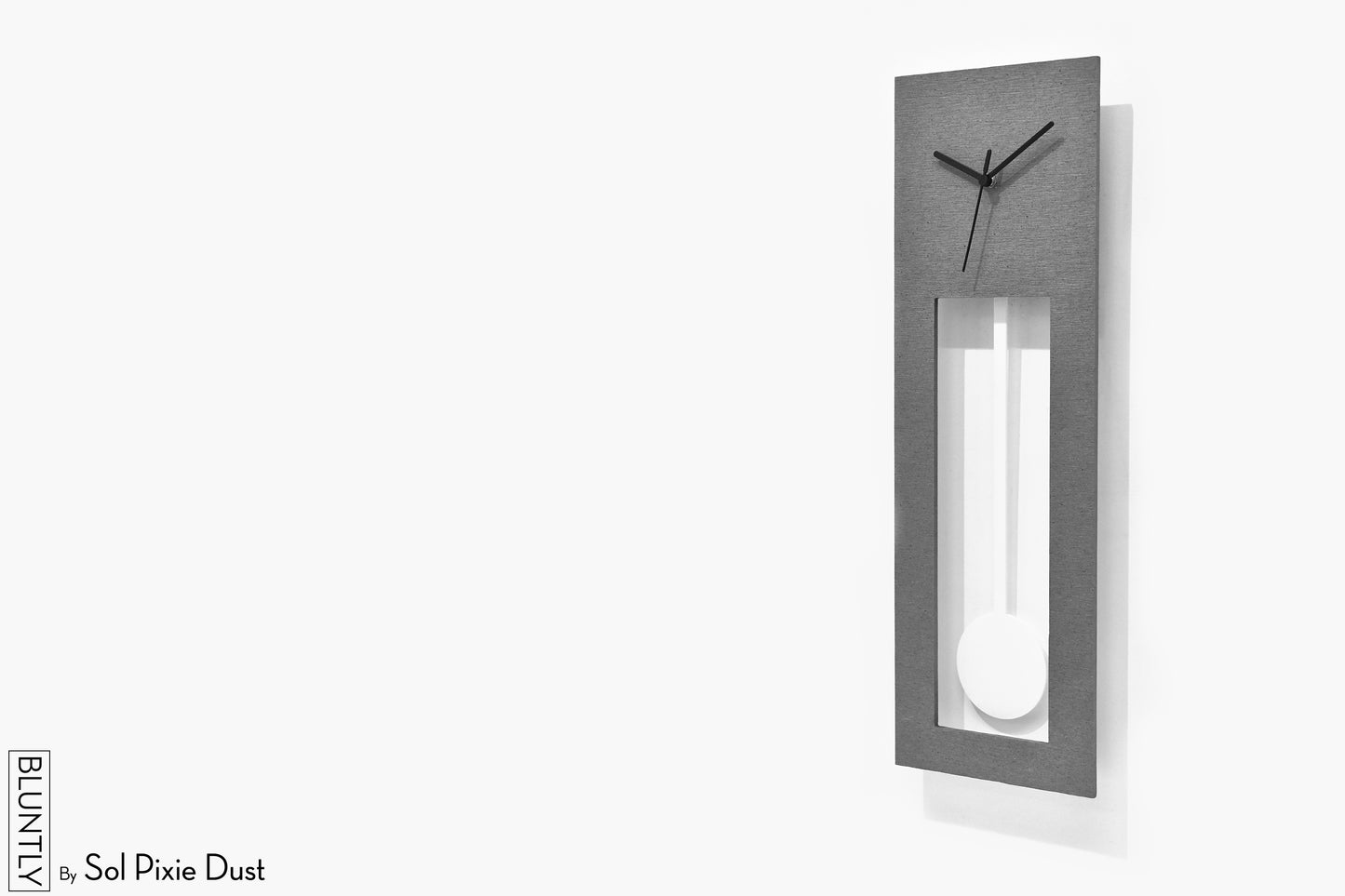 Bluntly Concrete Grandfather Pendulum - Wall Clock / Table Clock
