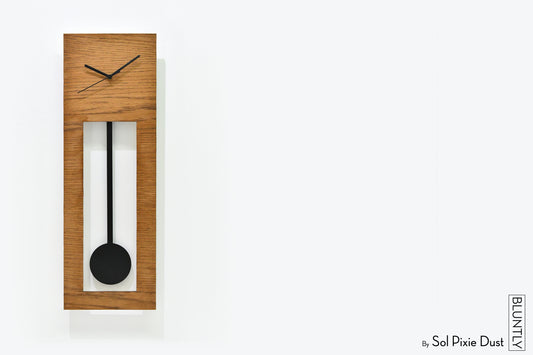 Bluntly Plywood Grandfather Pendulum - Wall Clock / Table Clock