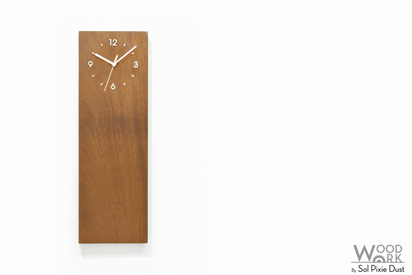 Bluntly Vertical Modern Design Solid Iroko Wood Grandfather Pendulum Wall Clock / Table Clock