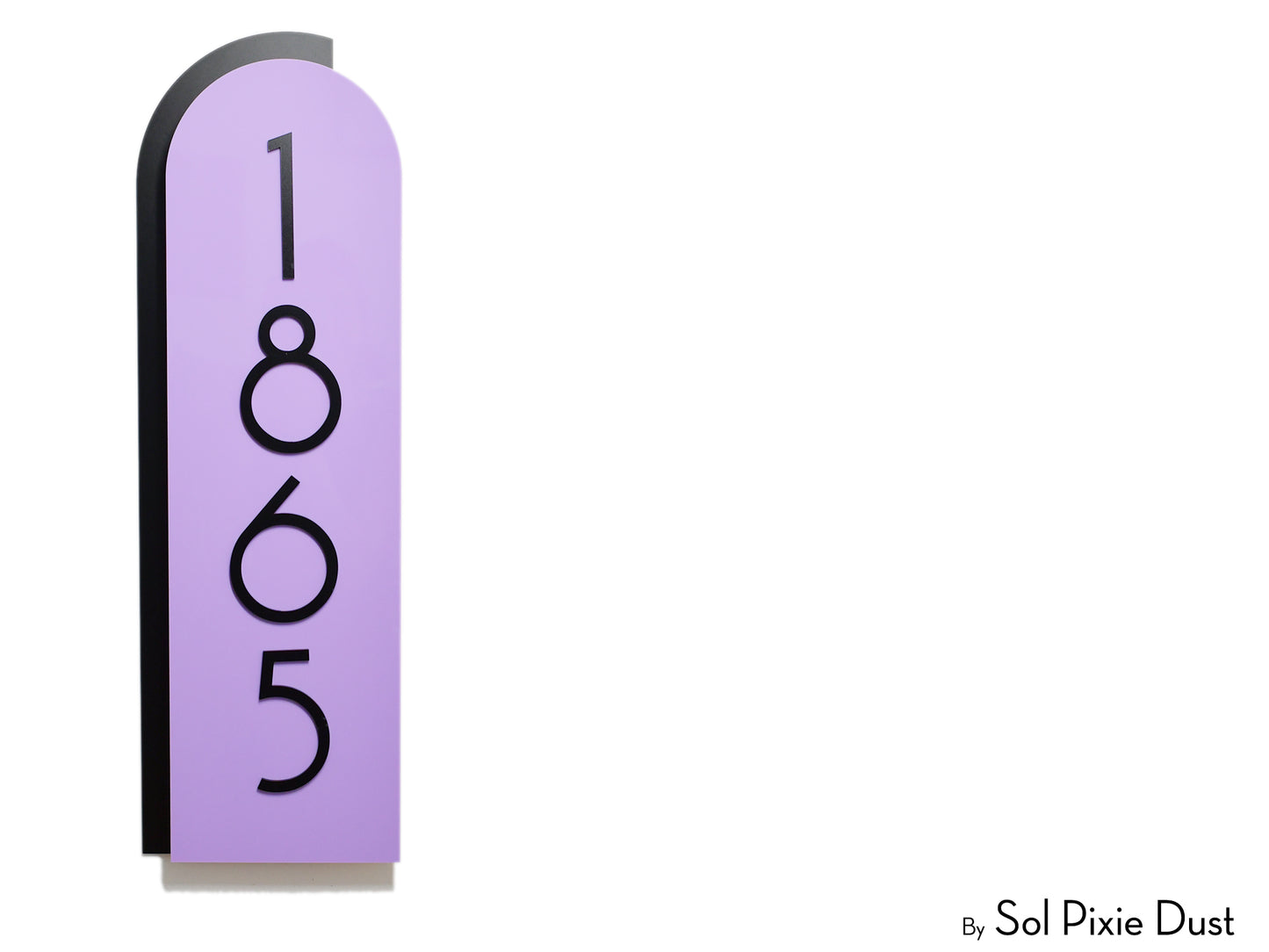 Boho Arch Plaque with Acrylic House Number Sign