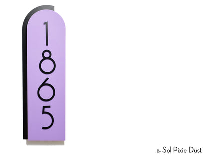 Boho Arch Plaque with Acrylic House Number Sign