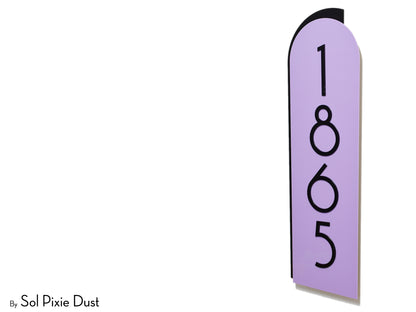 Boho Arch Plaque with Acrylic House Number Sign
