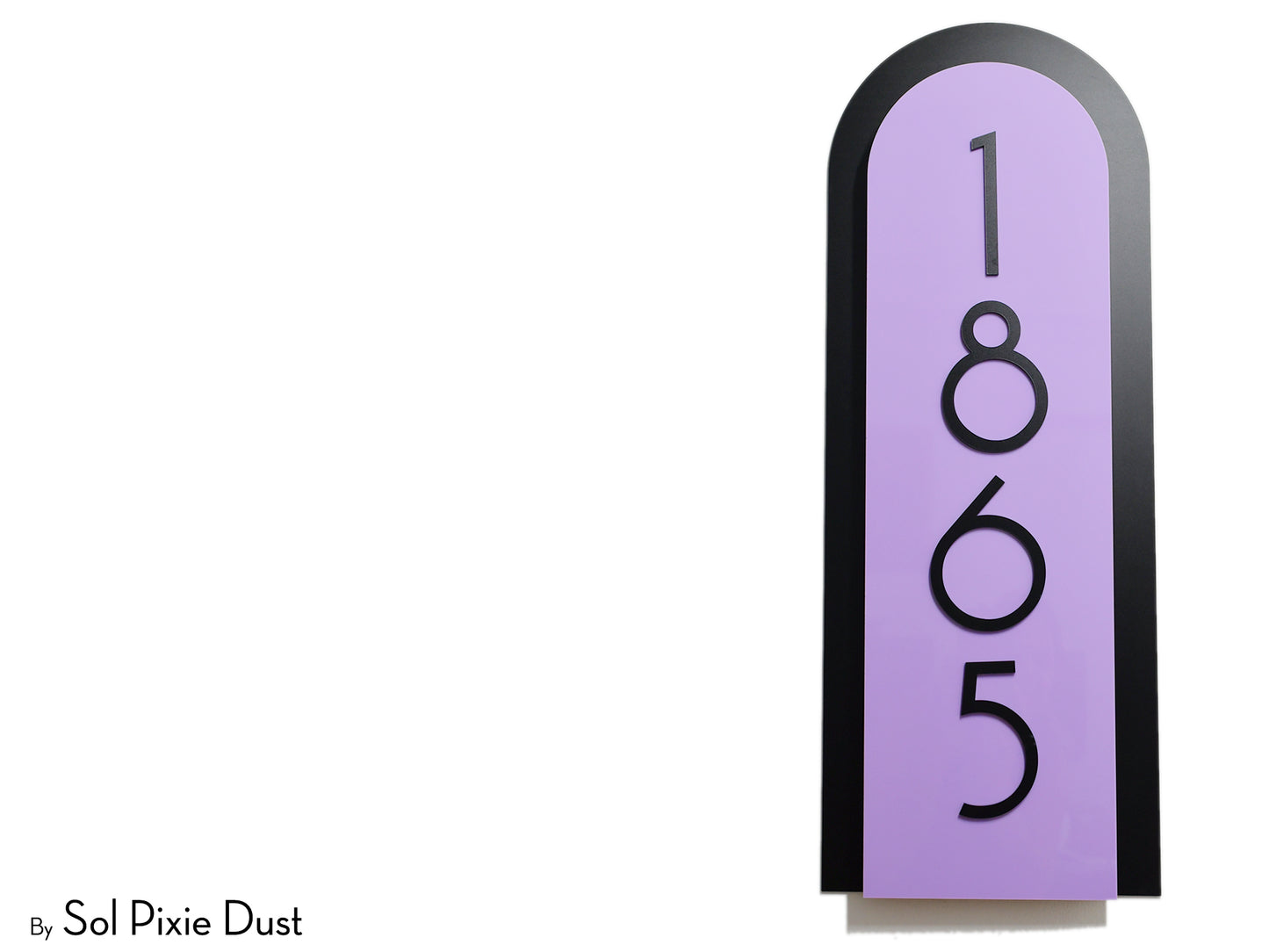 Boho Arch Plaque with Acrylic House Number Sign